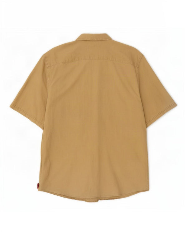 Wrangler Chemise à Manches Courtes Homme XL Coton Beige