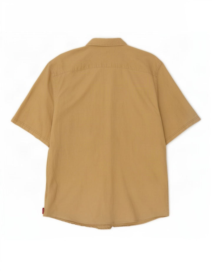 Wrangler Chemise à Manches Courtes Homme XL Coton Beige
