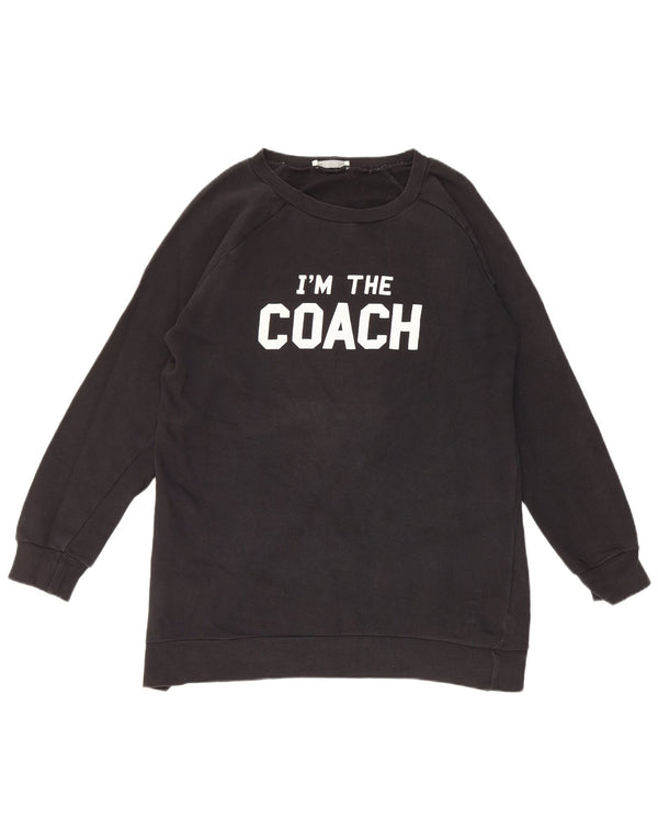Zara Mens Trafaluc Graphic Sweatshirt Jumper Petit Noir