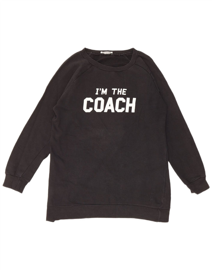 Zara Mens Trafaluc Graphic Sweatshirt Jumper Petit Noir