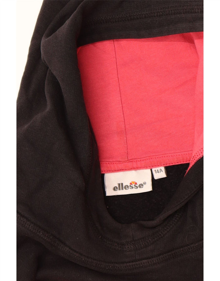 ELLESSE Pull à capuche graphique fille 13-14 ans Noir
