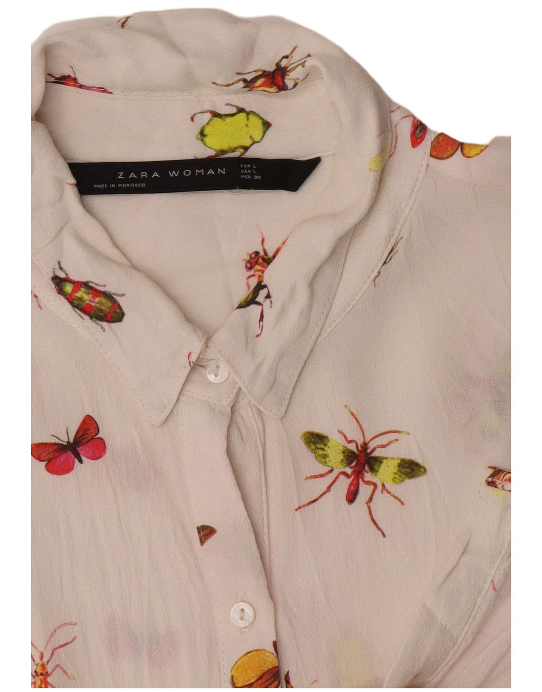 Zara Chemise Chemisier Femme UK 16 Large Blanc