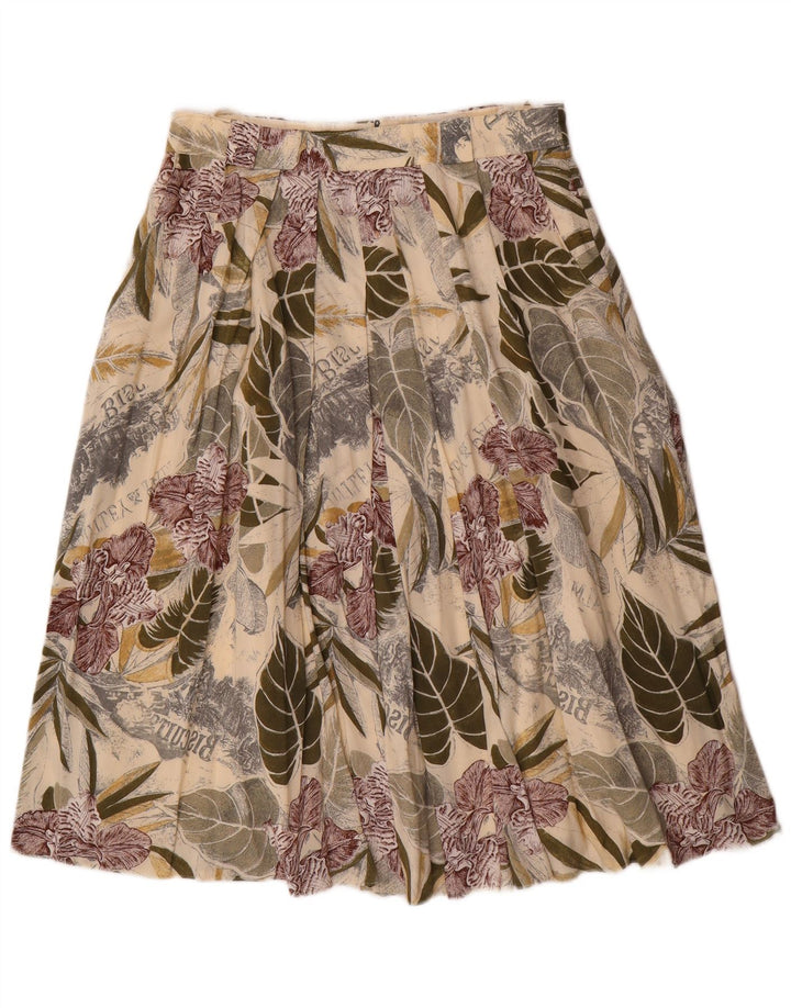 jupe plissée femme vintage EU 40 Medium W30 Floral multicolore