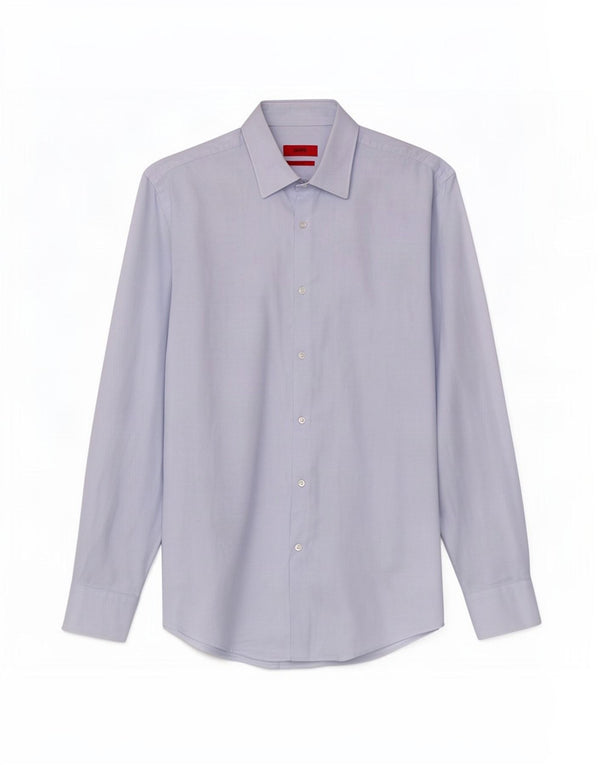 Hugo Boss Chemise slim fit pour homme Taille 39 15 1/2 Coton tacheté bleu moyen