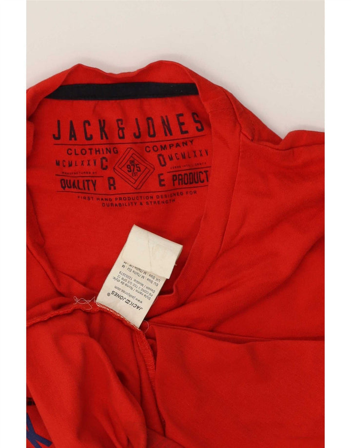 Jack & Jones T-Shirt Graphique Homme Rouge Moyen Coton