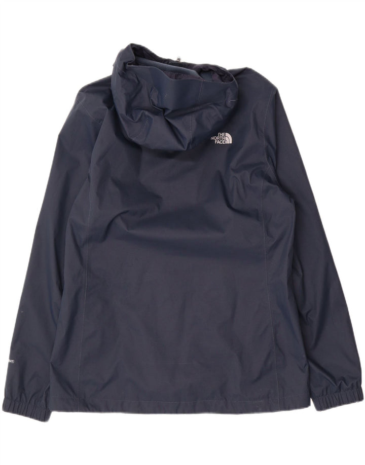 The North Face Veste de pluie à capuche pour femme UK 16 Large Bleu Marine Nylon
