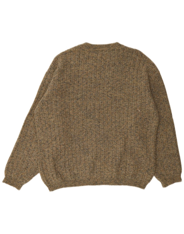 Cacharel Pull col rond coupe classique pour homme IT 54 XL Kaki Moucheté