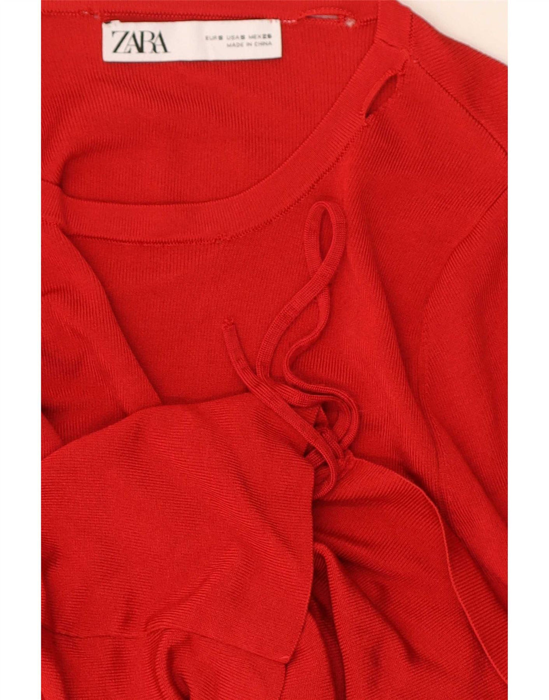 Zara Femme Chemisier Top UK 8 Small Rouge