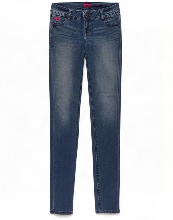 Superdry Jean Skinny Femme W29 L32 Bleu Coton