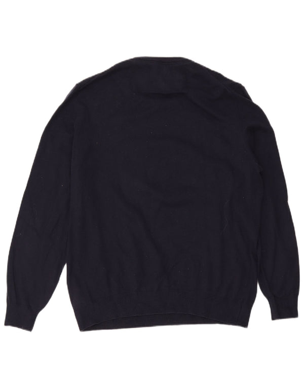 Guess Pull graphique à col bateau pour homme UK 40 Bleu marine moyen
