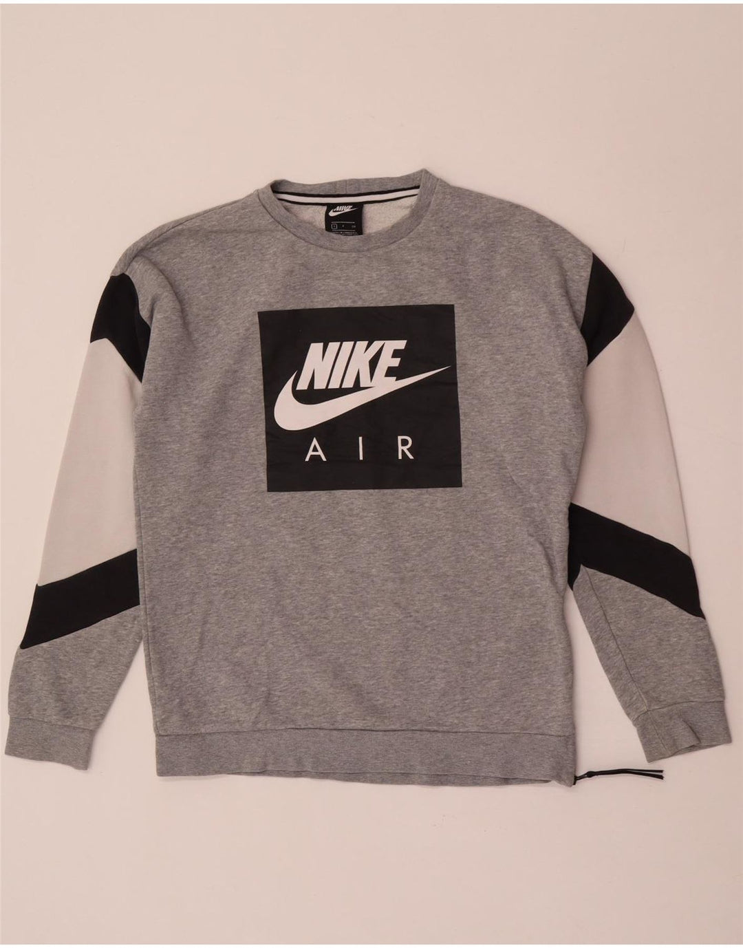 Nike Sweat-shirt graphique pour homme en coton color block Gris Taille S