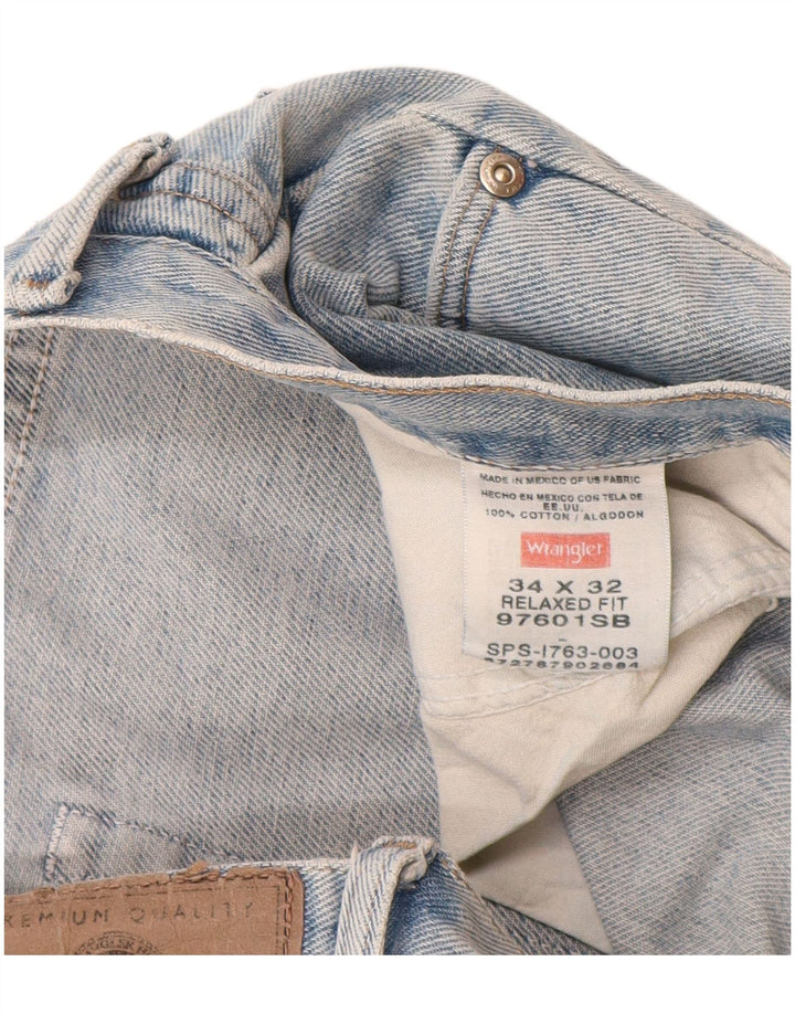 Wrangler Jean droit coupe décontractée pour homme W34 L32 en coton bleu