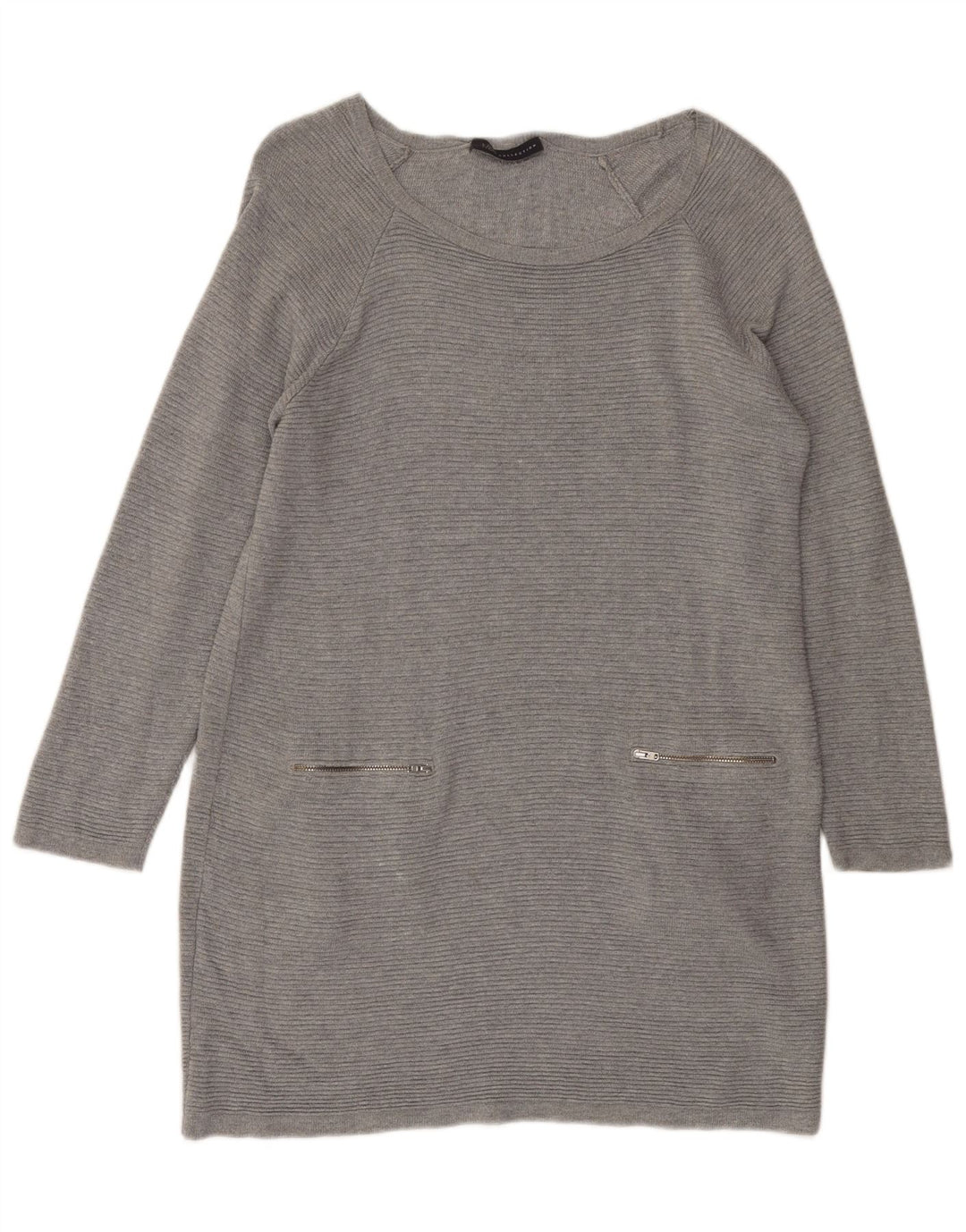 Marks & Spencer Robe pull surdimensionnée pour femme UK 10 Small Gris Viscose