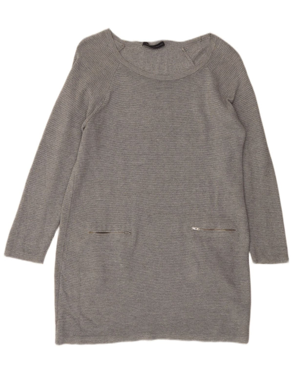 Marks & Spencer Robe pull surdimensionnée pour femme UK 10 Small Gris Viscose