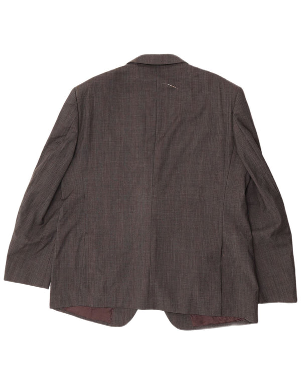 Marks & Spencer Veste blazer à 2 boutons pour homme UK 46 XL en laine à carreaux gris