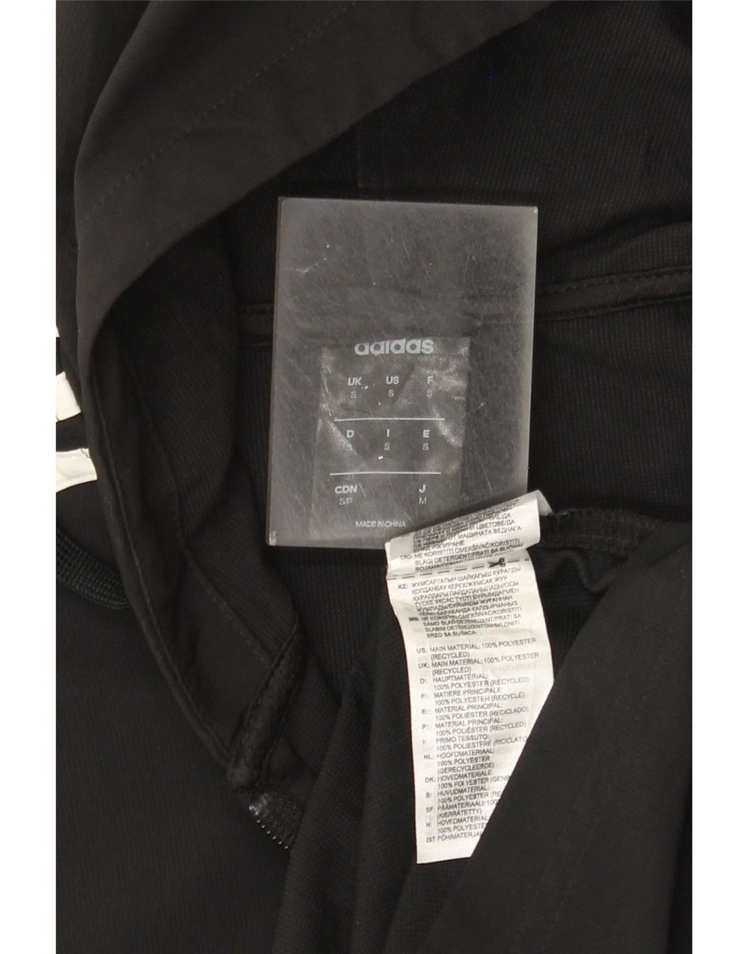 Adidas Veste de survêtement à capuche pour homme Petit Noir Polyester