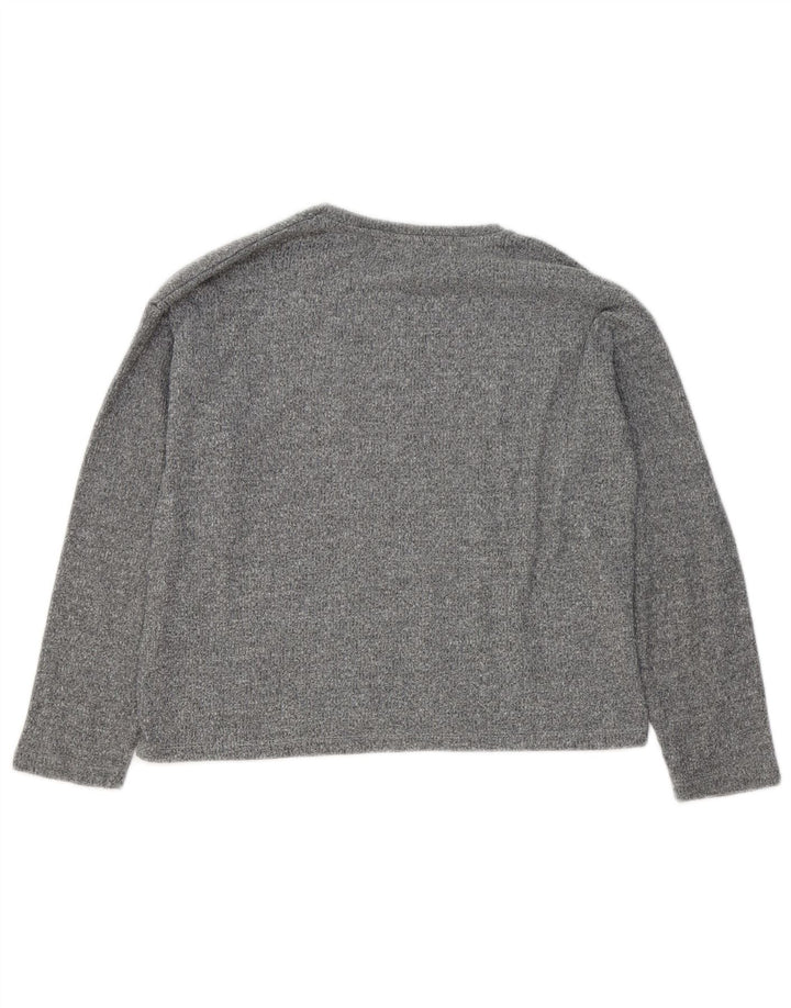 Zara Filles Graphic Top Manches Longues 11-12 ans Gris Polyester