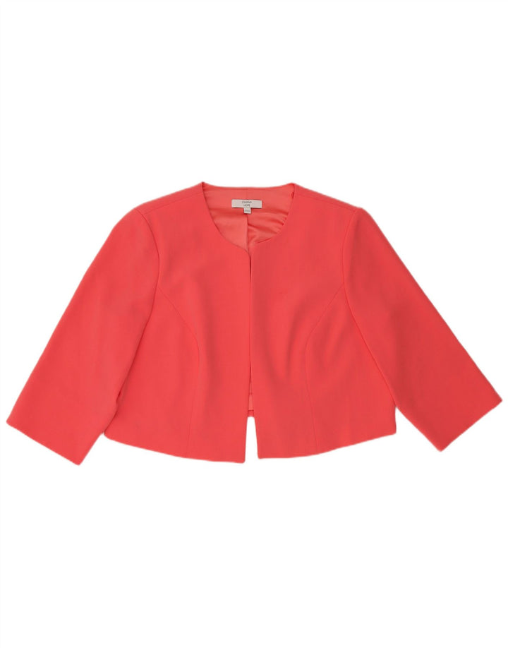 JOANNA HOPE Veste blazer ouverte à manches 3/4 pour femme UK 14 Rouge moyen