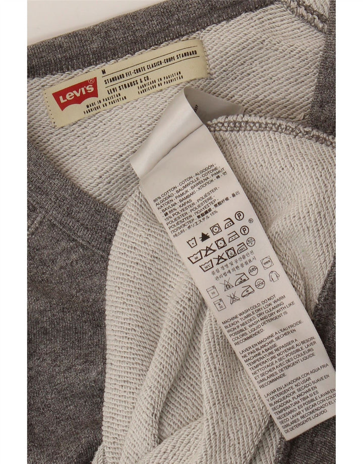 LEVI'S Sweat-Shirt Coupe Standard Homme Gris Moyen Moucheté Coton