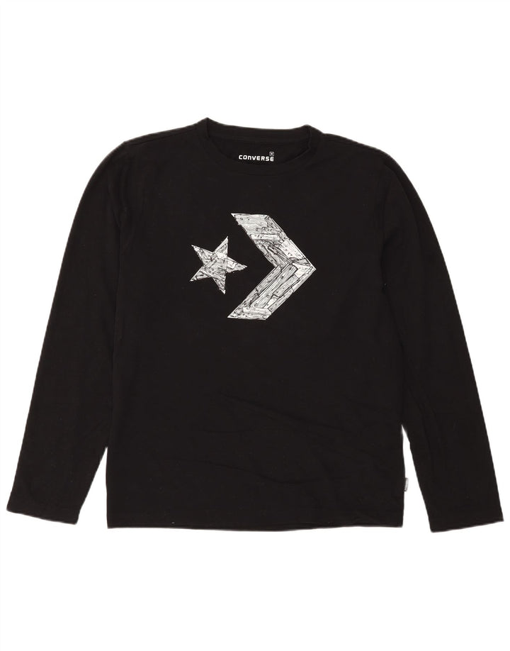 Converse Haut graphique à manches longues pour homme en coton noir moyen
