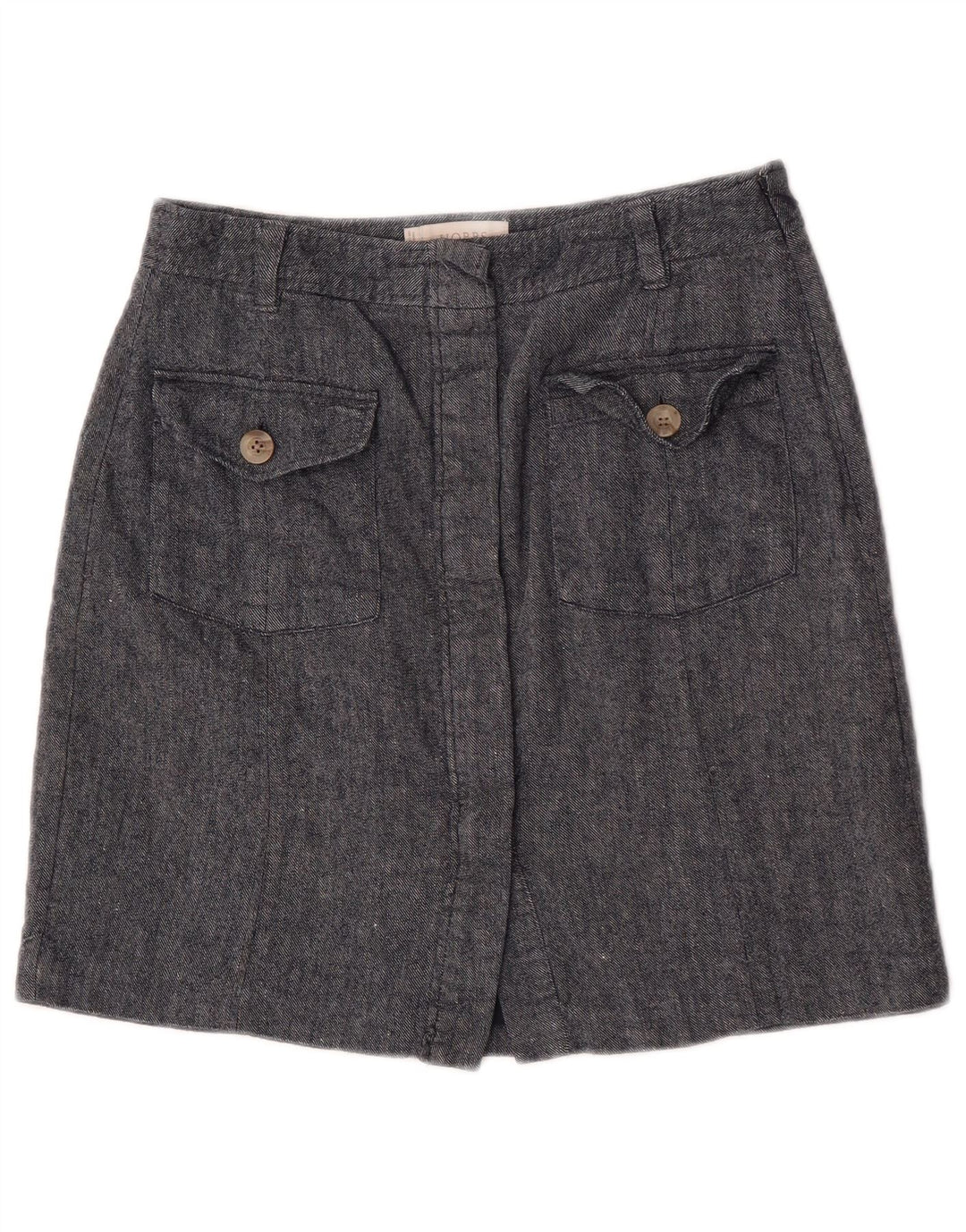 Hobbs Mini jupe femme UK 10 Small W28 bleu coton
