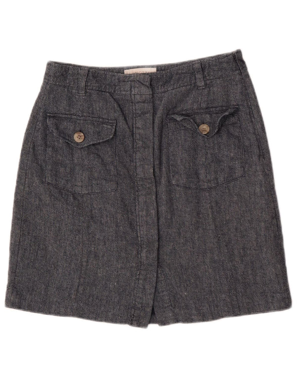 Hobbs Mini jupe femme UK 10 Small W28 bleu coton