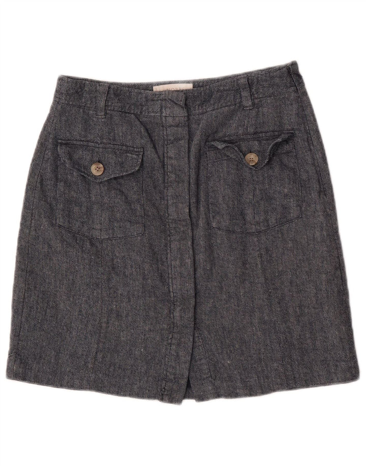 Hobbs Mini jupe femme UK 10 Small W28 bleu coton