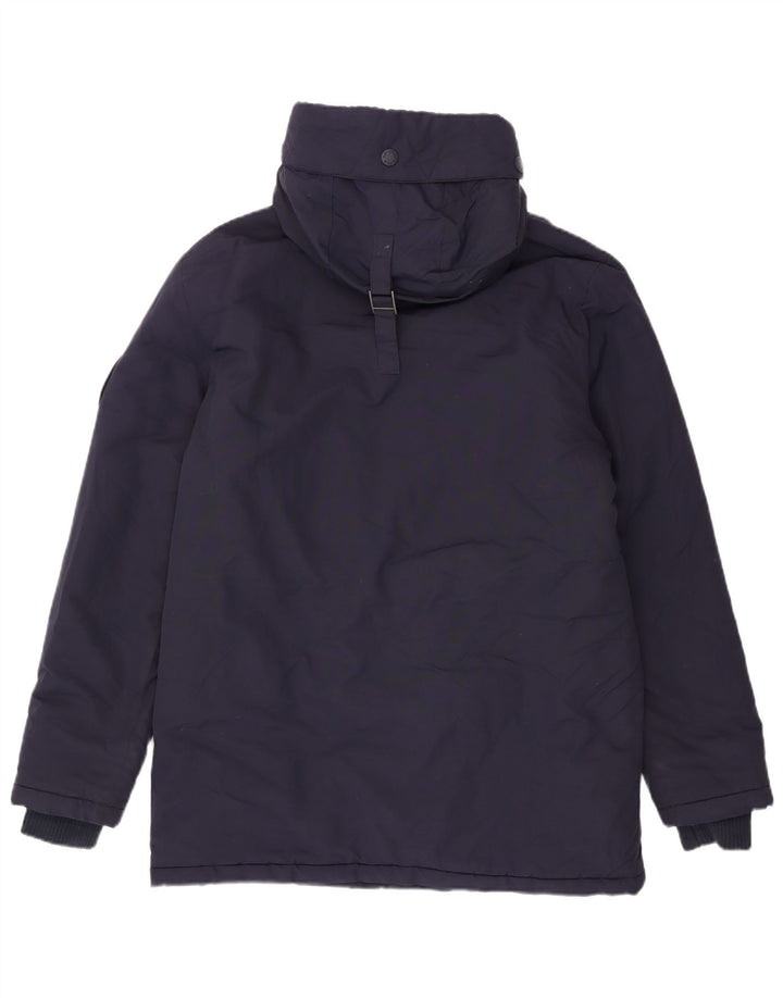Superdry Veste Parka à Capuche Homme UK 40 Large Bleu Marine Nylon