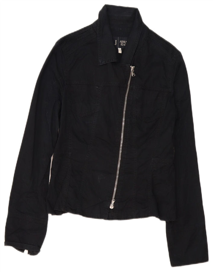 Armani Jeans Veste Bomber Femme IT 42 Coton Noir Moyen
