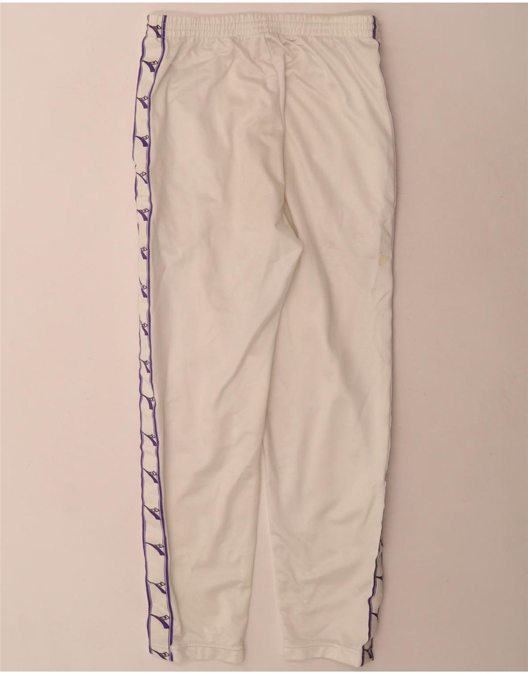 Diadora Pantalon de survêtement graphique pour femme UK 10 Small Blanc Polyester