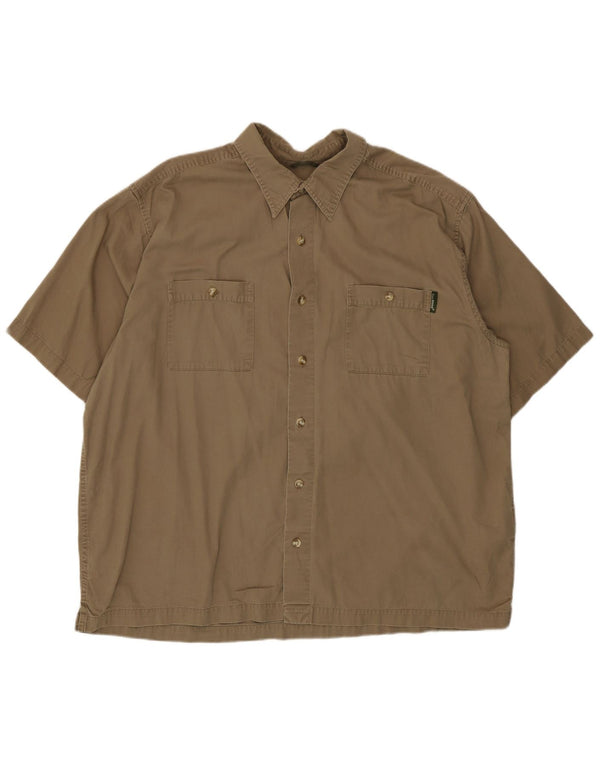 Eddie Bauer Chemise à manches courtes pour homme XL Coton beige