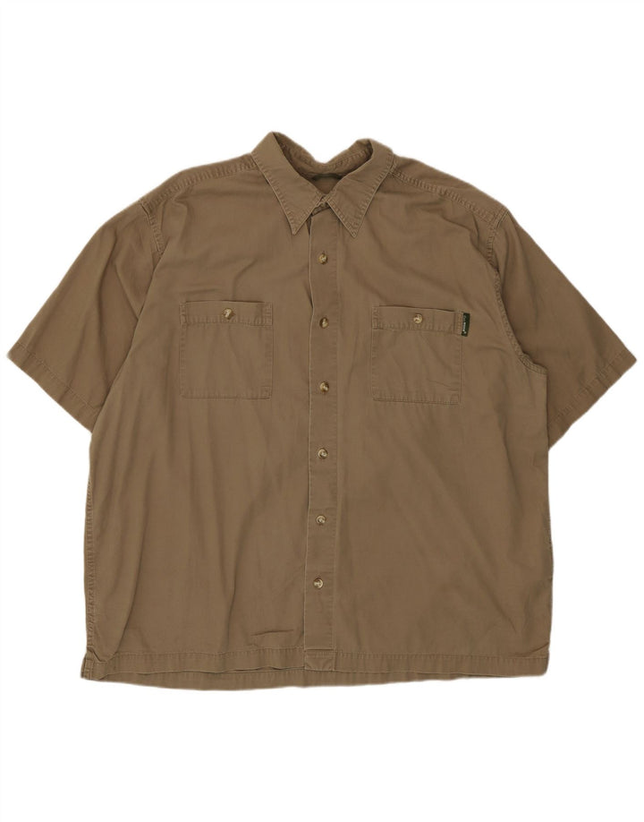 Eddie Bauer Chemise à manches courtes pour homme XL Coton beige