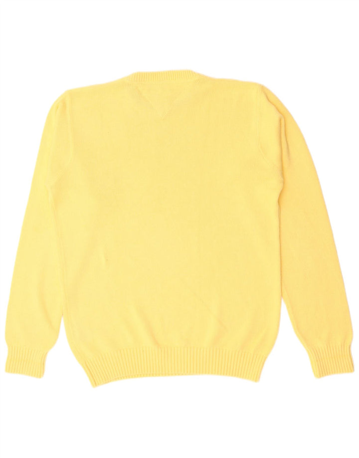 TOMMY HILFIGER Pull Col Ras du Cou Homme Jaune Moyen Coton