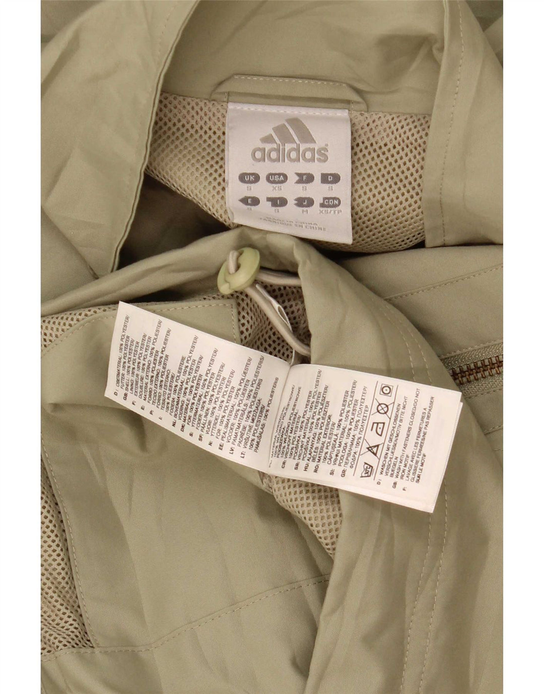 Adidas Veste Bomber Homme UK 36 Petit Vert Polyester