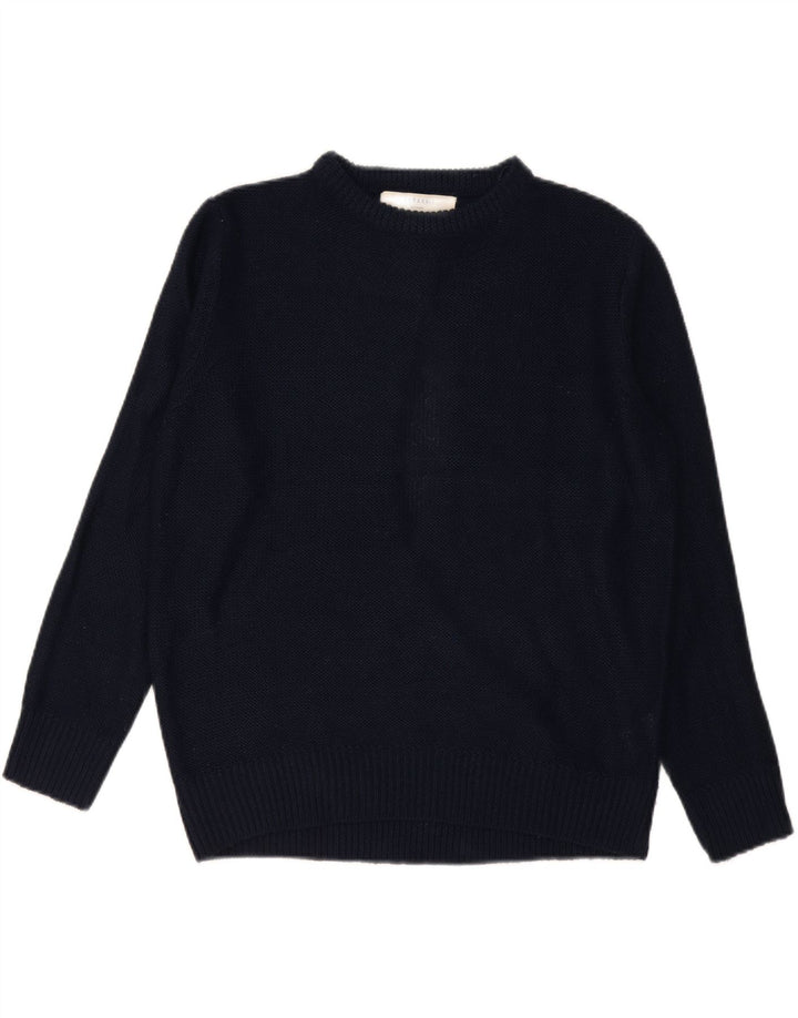 Zara Pull surdimensionné à col bateau pour femme UK 14 Bleu marine moyen