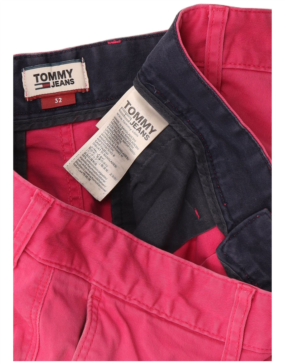 Tommy Hilfiger Short Chino Homme W32 Coton Rose Moyen