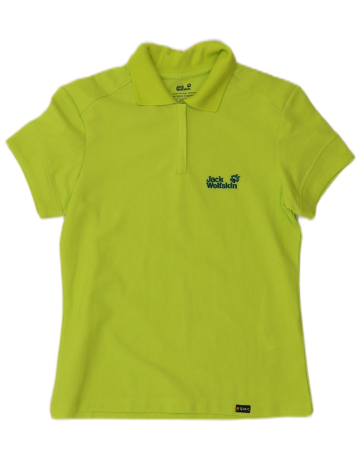 JACK WOLFSKIN Polo Femme UK 10 Petit Vert Polyester