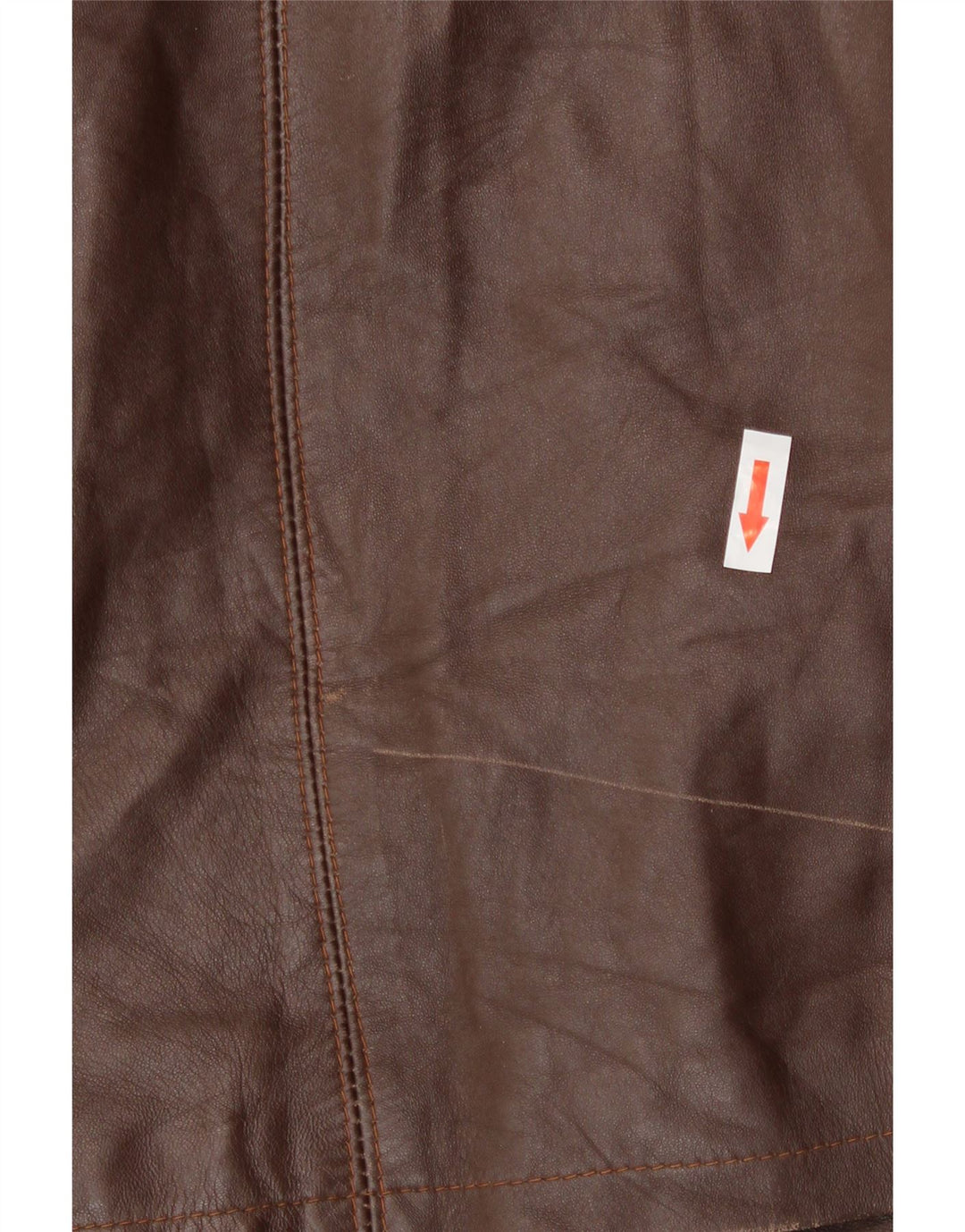 Manteau en cuir coupe ample à capuche femme vintage IT 44 cuir marron moyen