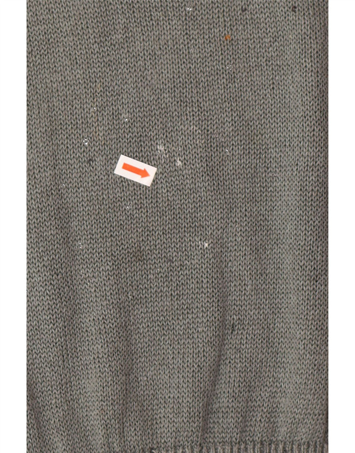 BRUNELLO CUCINELLI Pull à col rond pour femme UK 12 Gris moyen