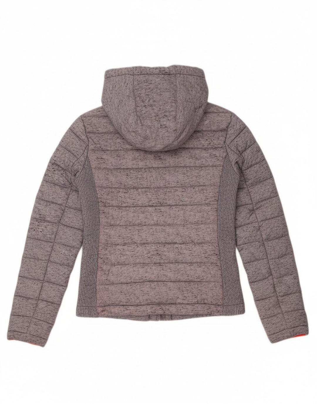 Superdry Veste matelassée à capuche pour femme UK 8 XS Gris Colorblock Polyester