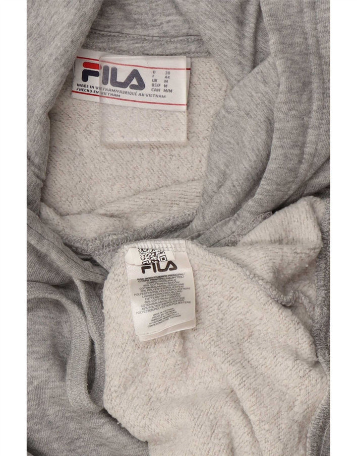 Fila Pull à capuche pour femme UK 14 Gris moyen Coton
