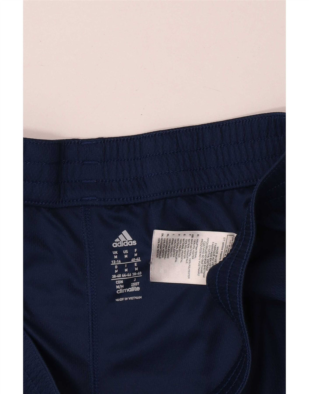 Adidas Short de sport Climalite pour femme UK 12/14 Bleu marine moyen Polyester