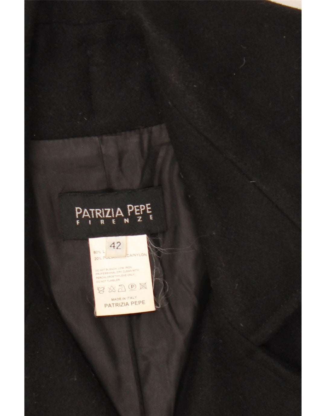 Patrizia Pepe Pardessus Femme IT 42 Laine Noir Moyen