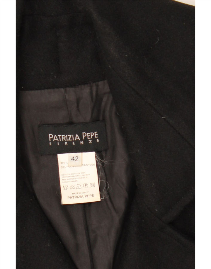 Patrizia Pepe Pardessus Femme IT 42 Laine Noir Moyen