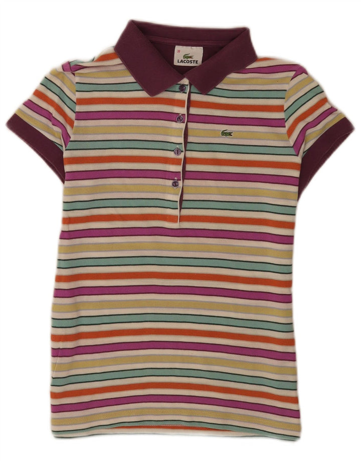 Lacoste Womens Regular Polo Taille 38 Moyen Multicolore Rayé