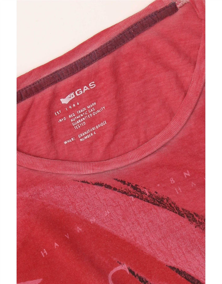 Gas T-Shirt Graphique Homme Grand Rouge