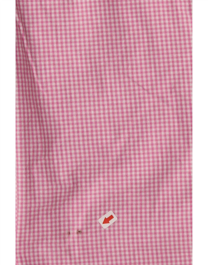 Chaps Chemise à manches courtes pour homme 2XL en coton vichy rose