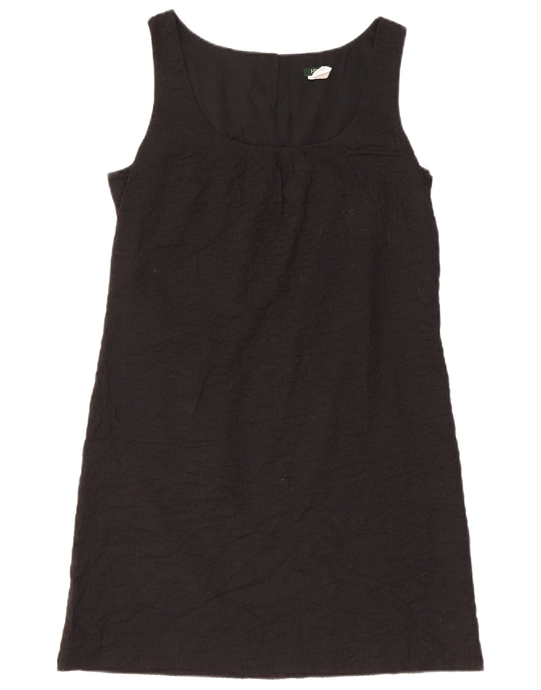 J. Crew Robe trapèze sans manches pour femme US 6 en coton noir moyen
