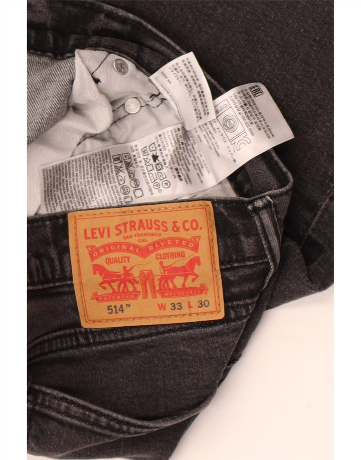 Levi's Jean Droit 514 Homme Gris W33 L30 Coton