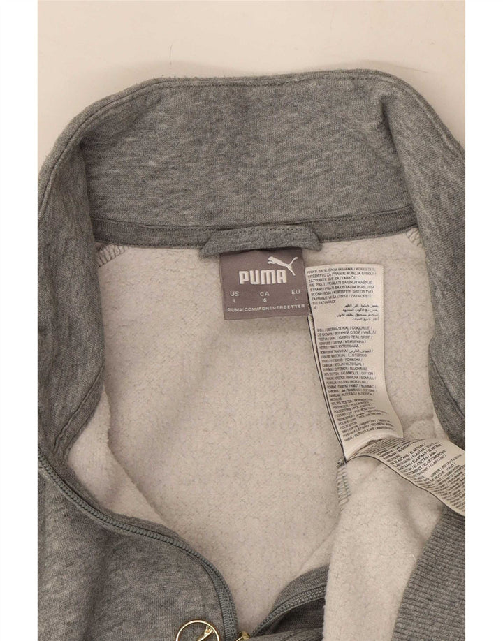 Puma Veste de survêtement pour homme en coton color block Taille L Gris